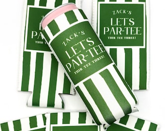 Let's Par Tee, Golf Can Cooler, Can Cooler, Golf, Favor, Party, Golf Day, Golf Outing, Gift, Personalized, Golf Beer, Beer Holder, Fore Tee