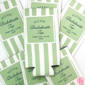 Personalized Coastal Bachelorette Can Cooler | Custom Can Cooler | Beach Bachelorette Party | Coastal Grandmother | Custom Party Favors