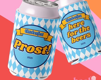 Oktoberfest Can Coolers, Octoberfest Party Favors, Oktober Can Cooler, Oktoberfest Decor, Drink Can Sleeves, Beer Theme Party, Beer Festival