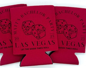 Custom Bachelor Party Can Cooler | Casino Gambling Bachelor Party | Las Vegas Bachelor Party | Bachelor Party Favor | Groomsman Gift