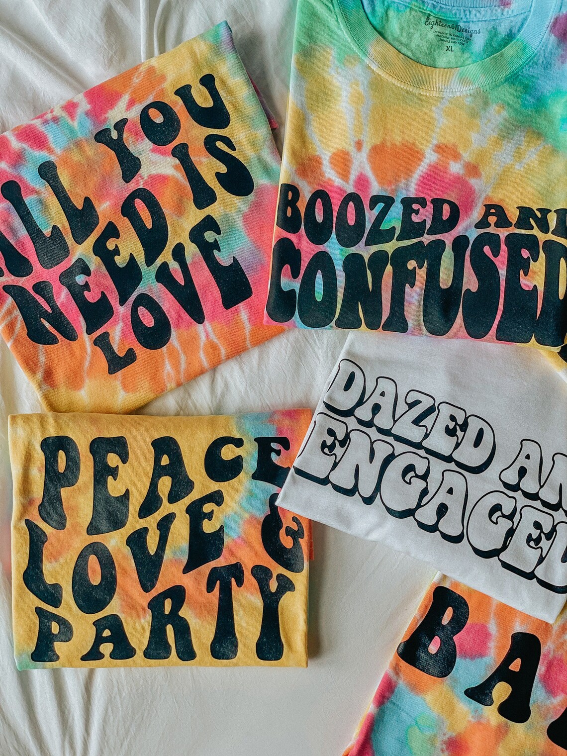 Tie Dye Bachelorette Party Shirts Dazed & Engaged © Party | Etsy