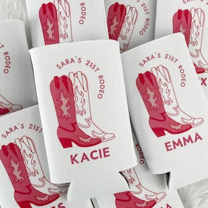 Personalized Last Rodeo Birthday Can Coolers Country Bachelorette Favors Bachelorette Party Can Coolers Texas Nashville image 1