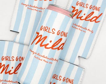 Personalized Coastal Bachelorette Can Cooler | Custom Can Cooler | Beach Bachelorette Party | Girls Gone Mild | Custom Party Favors