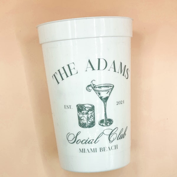 Personalized Coastal Cocktail Bachelorette Cups | Custom Girls Trip Tumbler | Beach Bachelorette Party | Palm Springs | Custom Party Favors