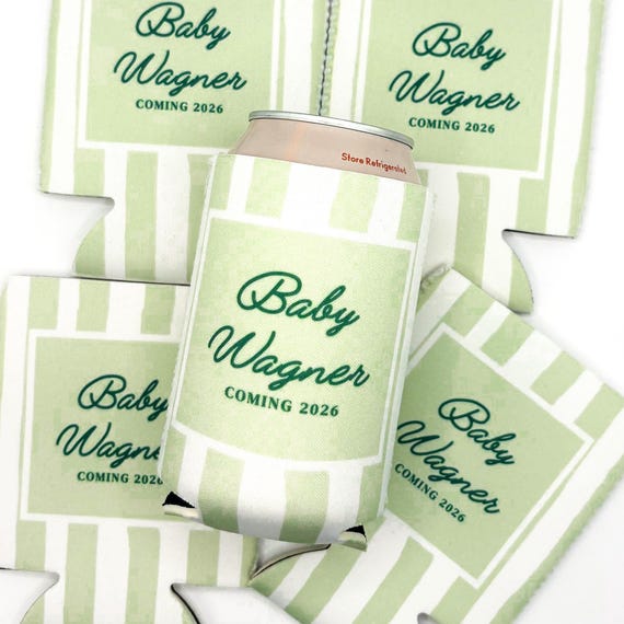 A Baby is Brewing Shower Can Coolers, Can Coolers, Baby Shower Huggies, Baby Shower Huggies, Custom Baby Shower Favors, Baby Brewing Cooler