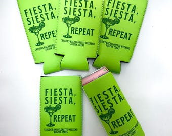 Personalized Tequila Bachelorette Can Cooler | Custom Can Cooler | Beach Bachelorette Party | Scottsdale, Cabo, Tulum | Custom Party Favors