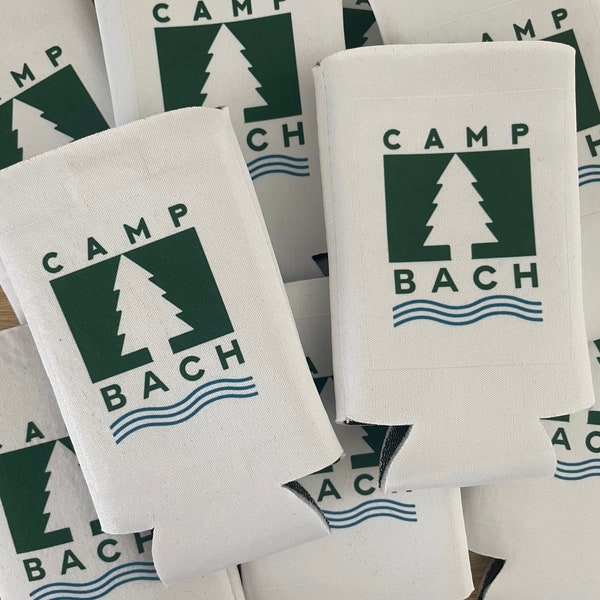 Camp Bachelorette Slim Can Coolers | Camping Bridal Party Shirts | Mountain Outdoor Bachelorette | Bachelorette Party Favors Gifts | Lake