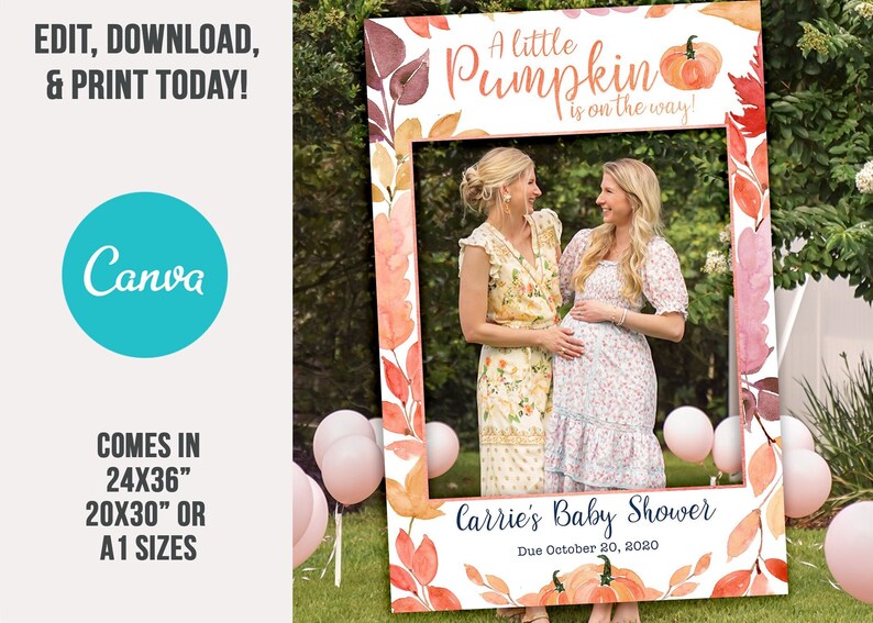 Baby Shower Photo Booth Frame Baby Shower Picture Frame Etsy