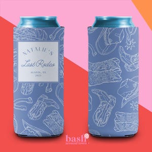 Personalized Last Rodeo Bachelorette Can Cooler | Custom Western Cowgirl | Nashville, Austin Texas Bachelorette | Western Nash Bash