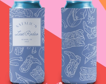 Personalized Last Rodeo Bachelorette Can Cooler | Custom Western Cowgirl | Nashville, Austin Texas Bachelorette | Western Nash Bash
