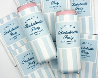 Porta lattine refrigerante personalizzato per addio al nubilato in spiaggia / Porta lattine refrigerante personalizzato / Addio al nubilato in spiaggia / Nonna in stile costiero / Bomboniere personalizzate