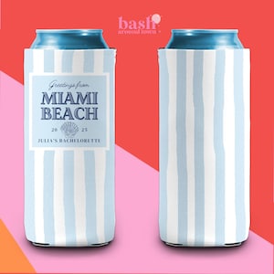 Porta lattine refrigerante personalizzato per addio al nubilato in spiaggia / Porta lattine refrigerante personalizzato / Addio al nubilato in spiaggia / Nonna in spiaggia / Bomboniere per feste in Florida
