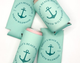 Nautical Can Cooler: Boat and Fishing Party Favor | Bachelorette or Bachelor Party