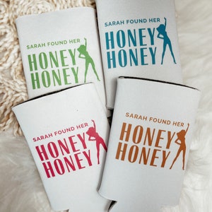 Found Her Honey Honey Bachelorette Can Cooler | Personalized Disco Bachelorette Party Favors | Custom Dancing Queen Coastal Bridal Shower