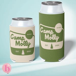 Camp Bachelorette Can Coolers, Camp Crew Bachelorette Party Can Coolers, Custom Bachelorette Party Can Cooler, Camp Bach, Bridal Party Decor