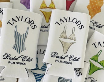 Personalized Coastal Bachelorette Can Cooler | Custom Can Cooler | Beach Bachelorette Party | Lake Life | Palm Springs | Custom Party Favors