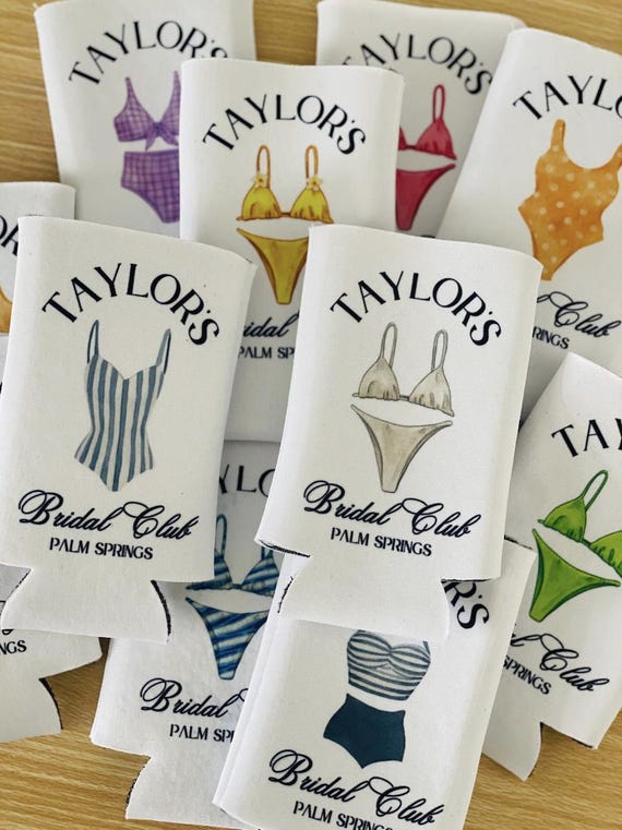 Personalized Coastal Bachelorette Can Cooler | Custom Can Cooler | Beach Bachelorette Party | Lake Life | Palm Springs | Custom Party Favors