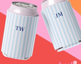 Monogrammed Slim Can Cooler Personalized Bachelorette Favor Grandmillennial Skinny Can Cooler Custom Bridal Party Gift Bridesmaid Gift Idea