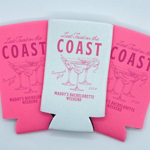 Last Toast on the Coast | Coastal Cocktail Country Club Bachelorette | Can Cooler Bachelorette Party | Custom Can Cooler | Coastal Bachelor