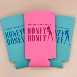 Found Her Honey Honey Bachelorette Can Cooler | Personalized Disco Bachelorette Party Favors | Custom Dancing Queen Coastal Bridal Shower
