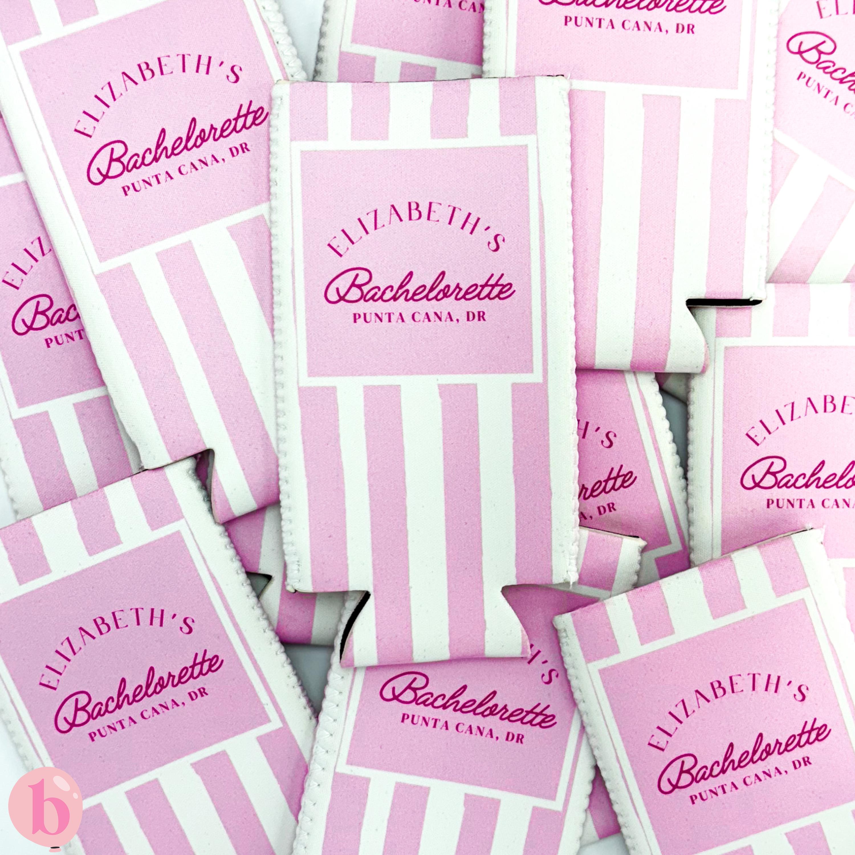 Personalized Coastal Bachelorette Can Cooler | Custom Can Cooler | Beach Bachelorette Party | Coastal Grandmother | Custom Party Favors