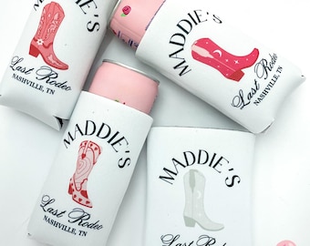 Personalized Last Rodeo Bachelorette Can Coolers | Country Bachelorette Favors | Bachelorette Party |  Can Coolers | Texas Nashville