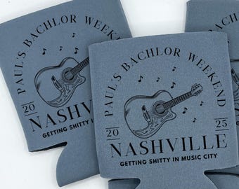 Nashville Bachelor Party Can Cooler | Music City Nashville | Bachelor Party | Brewery Bachelor Party | Bachelor Party Favor | Groomsman Gift