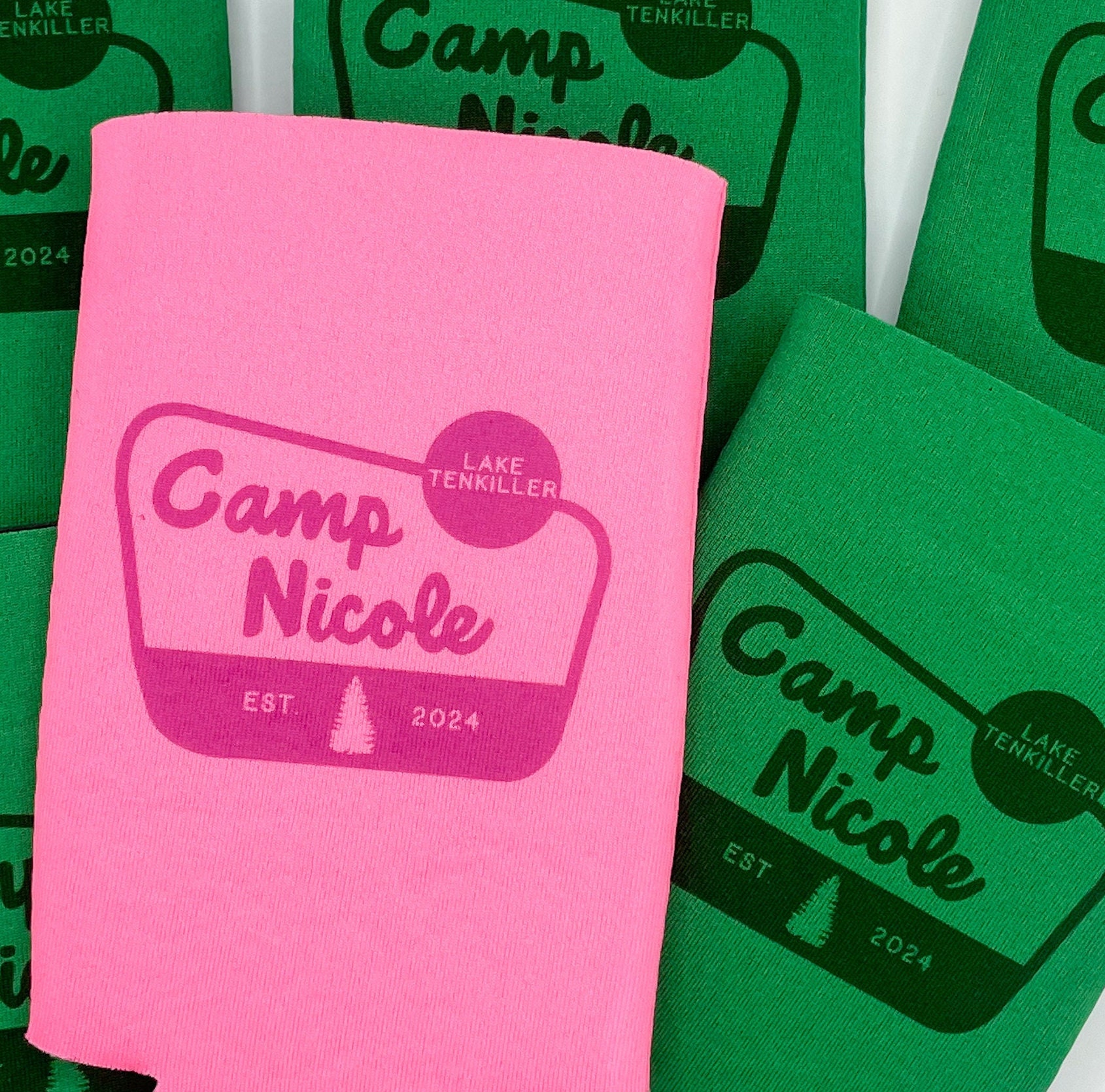 Personalized Camp Bachelorette Can Cooler | Mountain Bachelorette Party Custom | Jackson Hole, WY National Park | Camping Party Favors