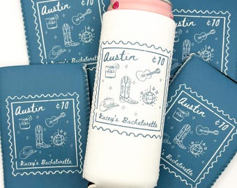 Personalized Austin Texas Bachelorette Party Can Coolers | Custom Last Rodeo Bachelorette Can Cooler | Party Favors | Nashville Cowgirl
