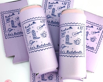 Personalized Nashville Western Bachelorette Can Coolers | Country Last Rodeo Bachelorette Favors | Bachelorette Party | Last Bash | Texas