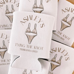 Tying the Knot Bachelorette | Coastal Bachelorette Can Cooler | Bachelorette Party | Custom Can Cooler | Last Toast on the Coast