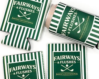 Personalized Golf Bachelor Party Can Cooler | Custom Party Favor | Golf Tournament | Golf Trip Gift | Guys Weekend | Golf Outing Favor