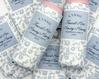 Personalized Coastal Bachelorette Can Cooler | She Found Her Honey Honey | Beach Bachelorette Party | Mamma Mia | Custom Party Favors