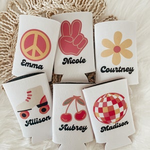 Personalized Last Disco Bachelorette Can Cooler | 70s Custom Cooler | Dazed & Engaged Bachelorette Party | Nashville | Custom Party Favors