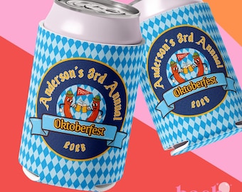 Oktoberfest Can Coolers, Octoberfest Party Favors, Oktober Can Cooler, Oktoberfest Decor, Drink Can Sleeves, Beer Theme Party, Beer Festival