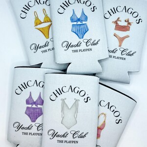 Personalized Coastal Bachelorette Can Cooler | Custom Can Cooler | Beach Bachelorette Party | Yacht Club | Rosemary | Custom Party Favors