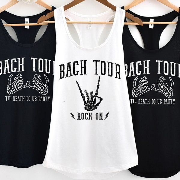 Rock And Roll Bride Tanks | Bach Tour Alternative Bachelorette Top Edgy Tee Concert Theme Bridal Party Tank Gothic Matching Bridesmaids