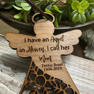 In memory of Ornament angel wood