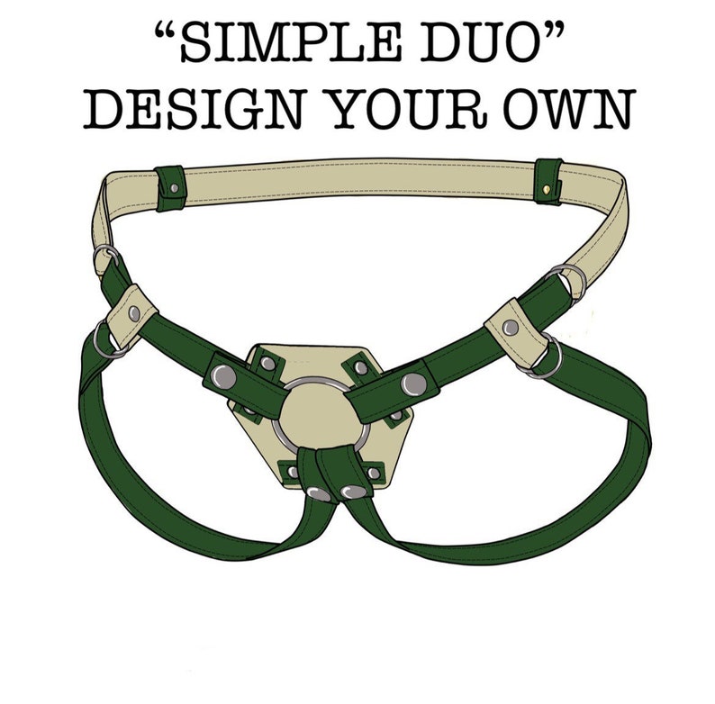 DESIGN YOUR OWN Strap on Harness Simple Duo in Faux Etsy