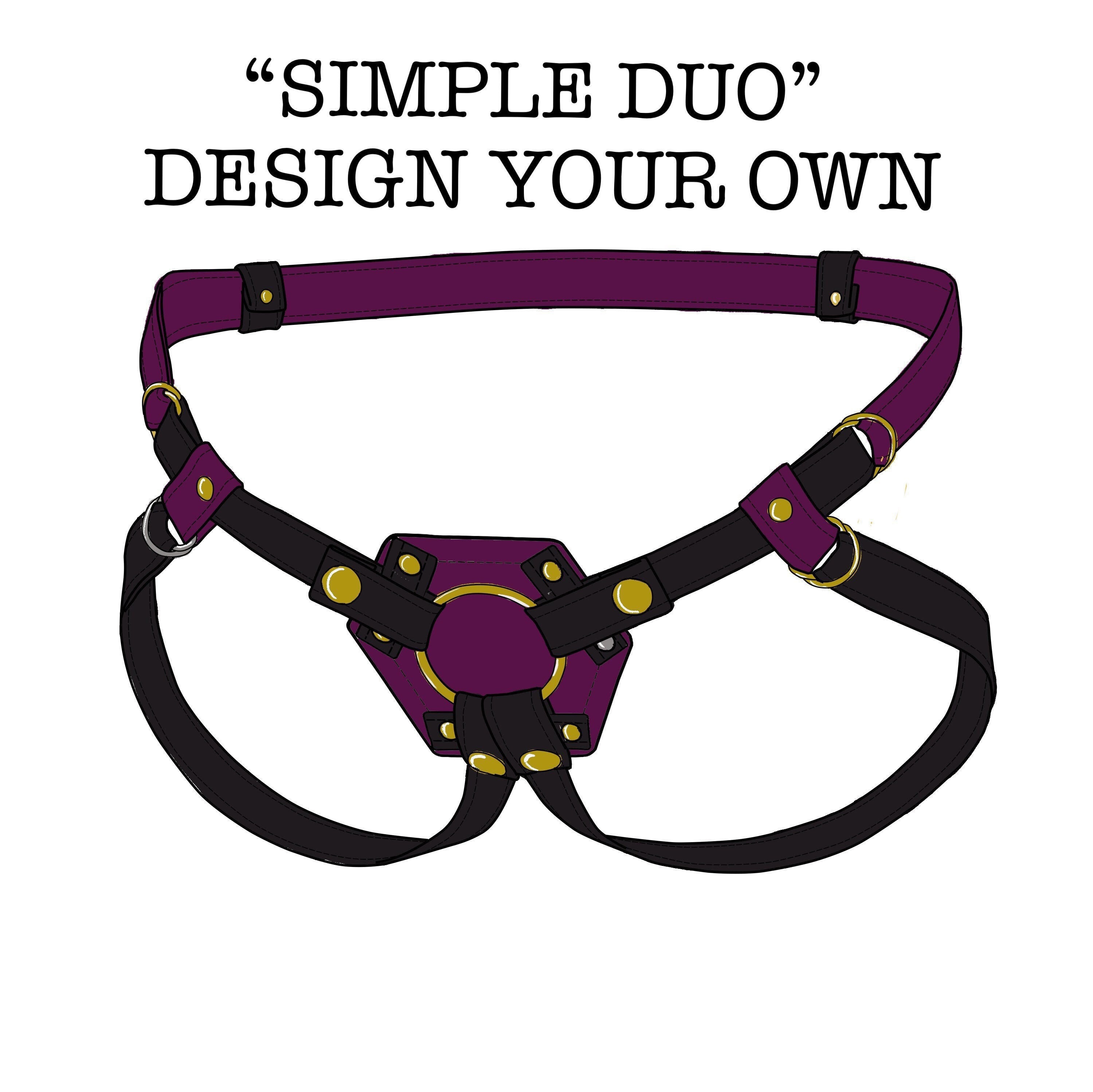 DESIGN YOUR OWN Strap on Harness Simple Duo in Faux Etsy