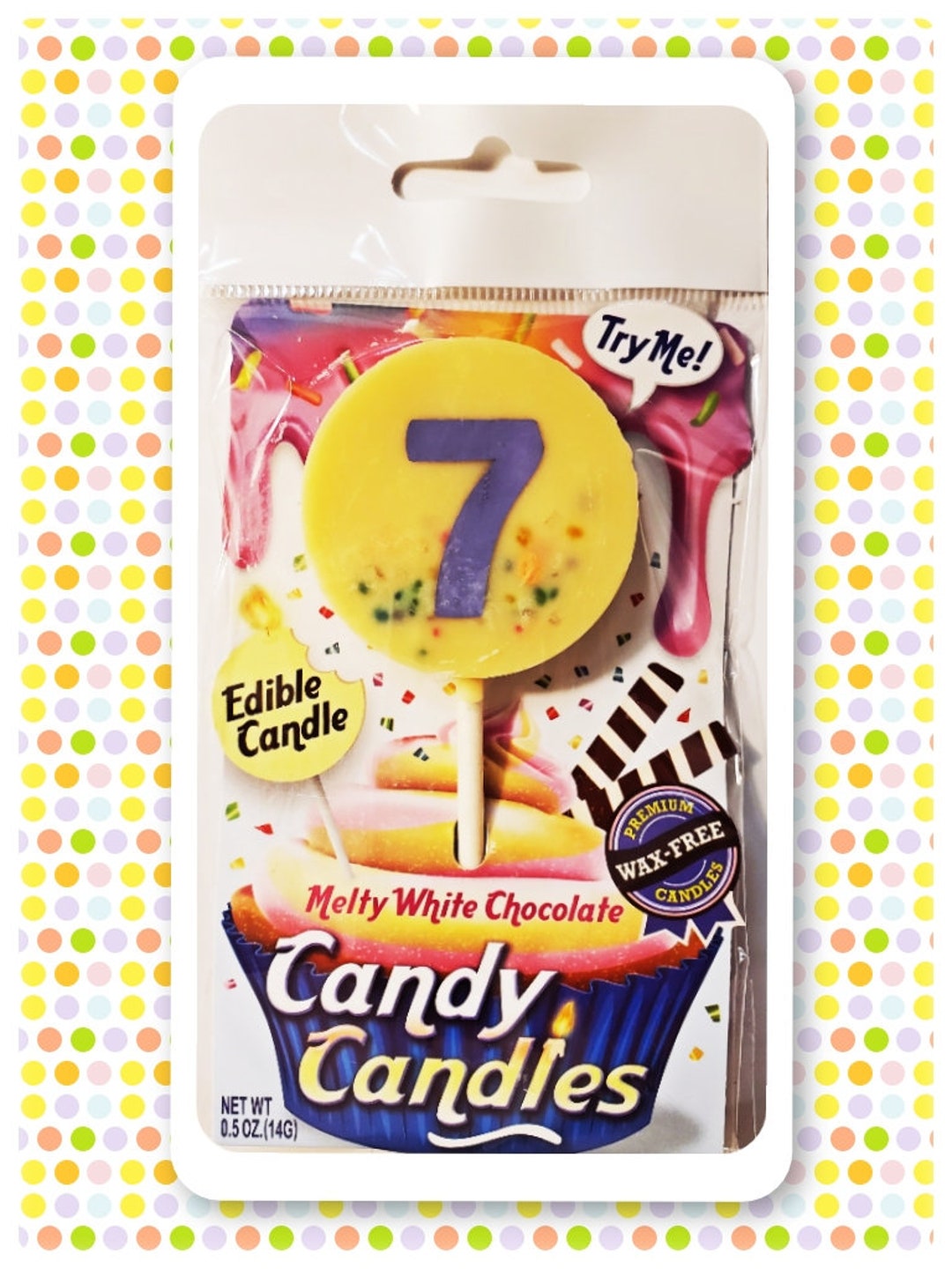 EDIBLE CAKE TOPPER Edible Cake Candles Topper Lollipop Etsy