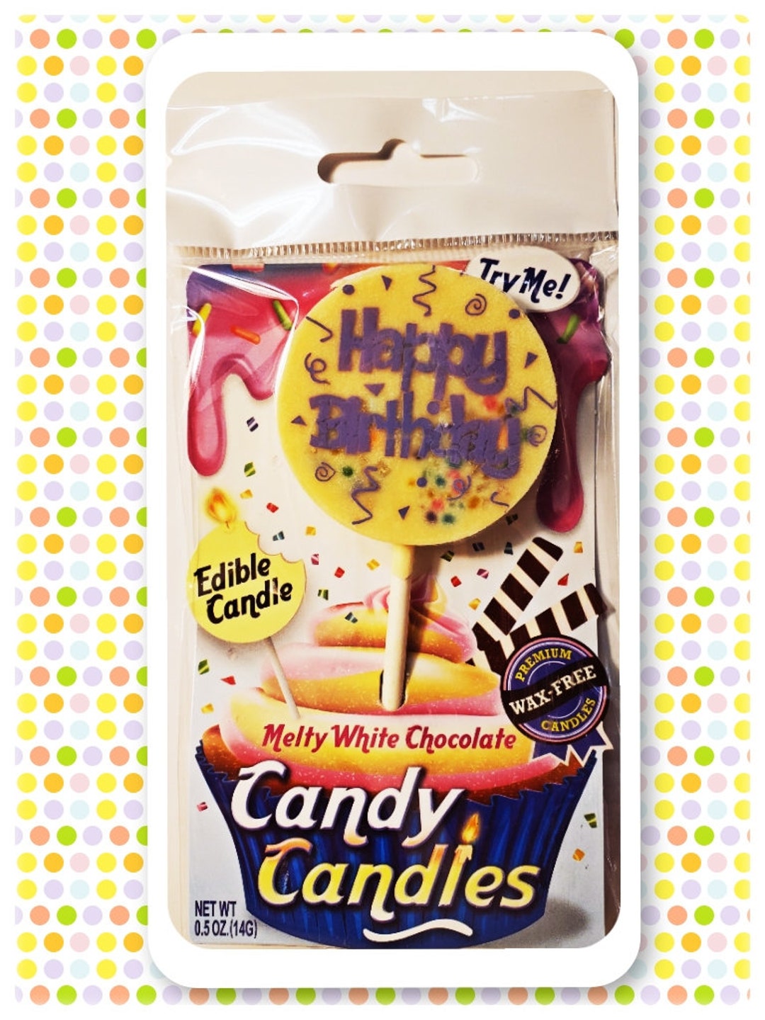 EDIBLE CAKE TOPPER Edible Cake Candles Topper Lollipop Etsy