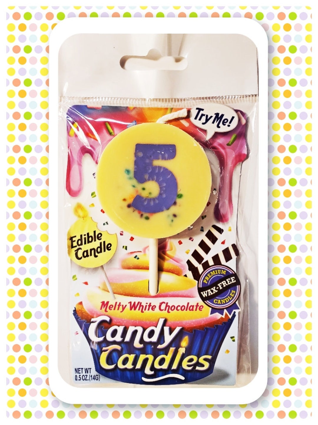 EDIBLE CAKE TOPPER Edible Cake Candles Topper Lollipop Etsy