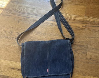Vintage Levi's x Yak Pak denim schoudertas Red Tab Y2K crossbody uniseks school