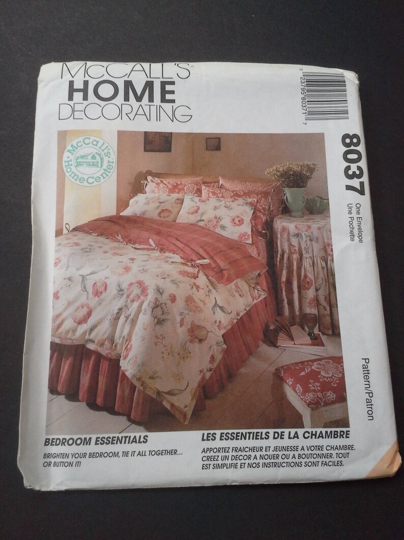 Mccalls Home Decorating 8037 8037 Diy Feather Bed Cover Diy Etsy