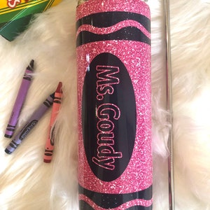 Crayon 20 ounce Skinny tumbler - Personalized ***NOT GLITTER*** Please Read Description