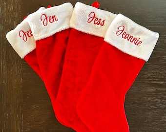 Personalized Christmas Stockings - 1 Embroidered (Personalized)