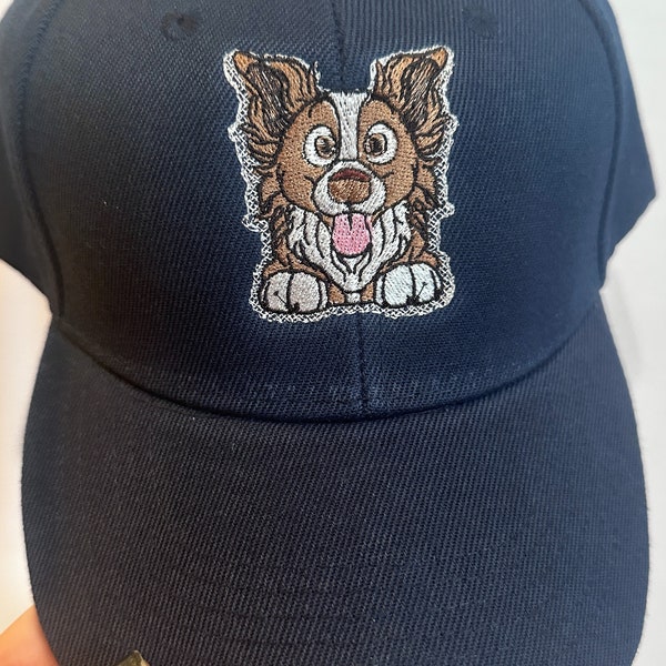 Leo - The Border Collie -  Embroidered Hat