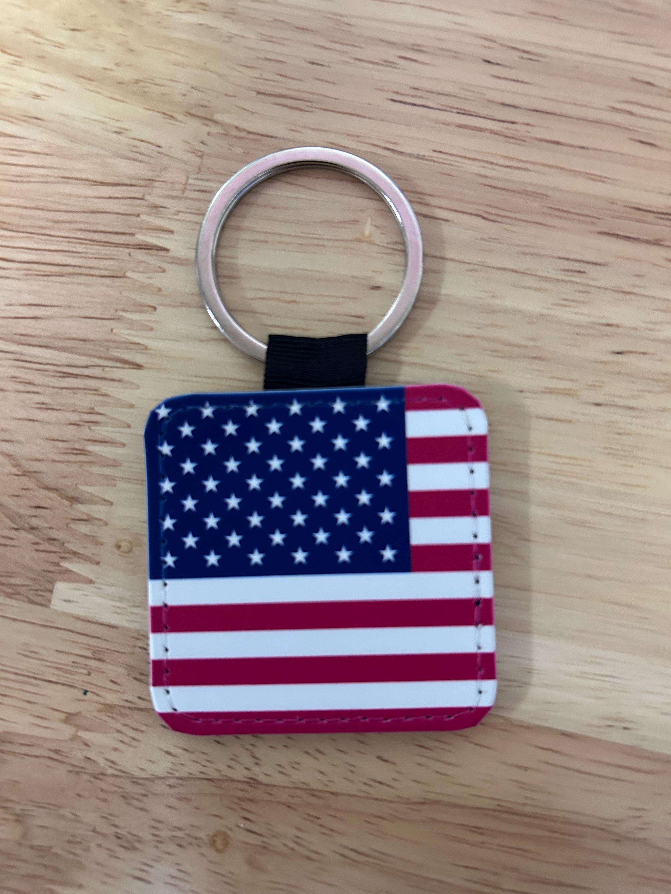 Custom Country PU Leather Keychains - Etsy