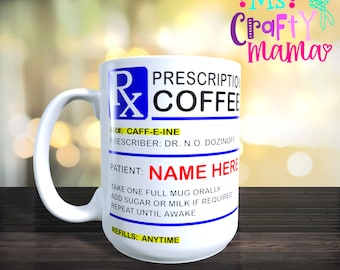 Rx Coffee Prescription PNG file for download